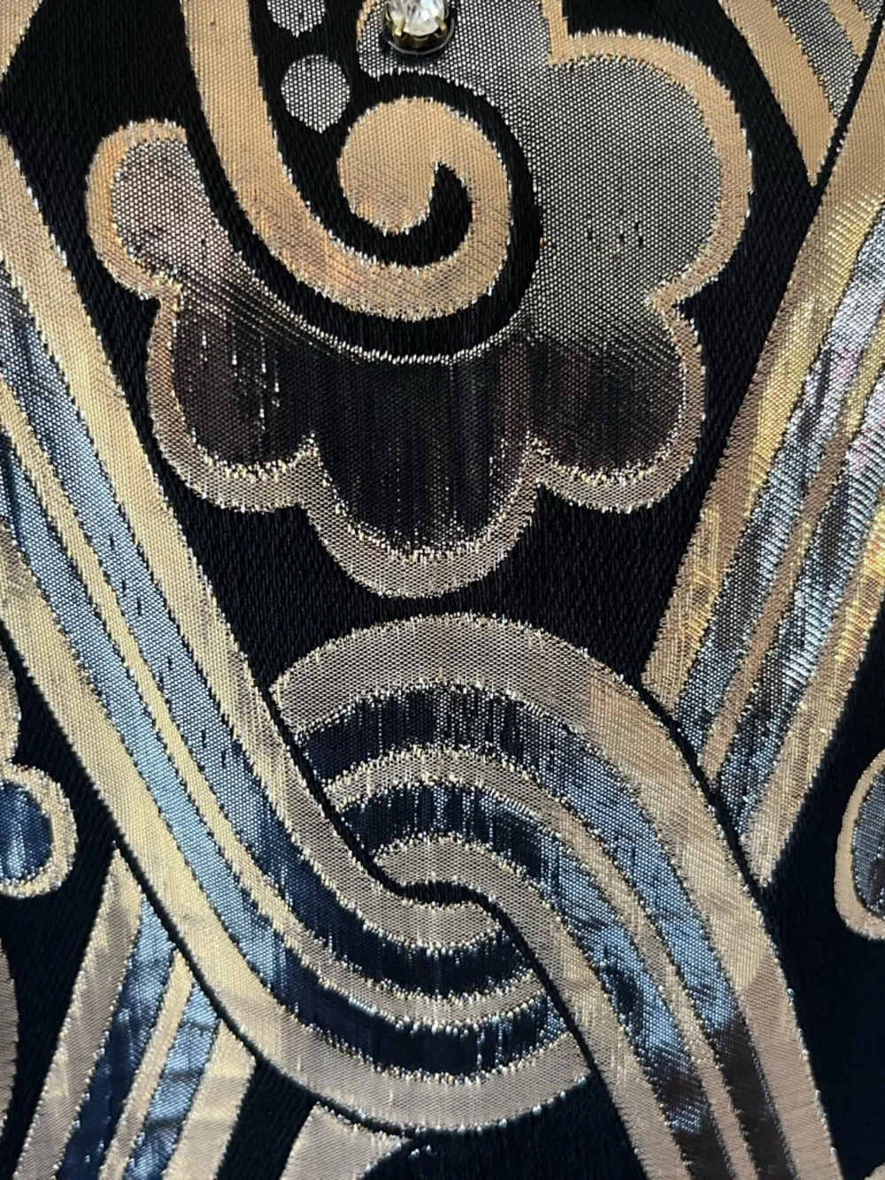 Lilly Pulitzer Black Gold Silver Embellished Sleeveless Blouse (NWT) - Picture 6 of 12